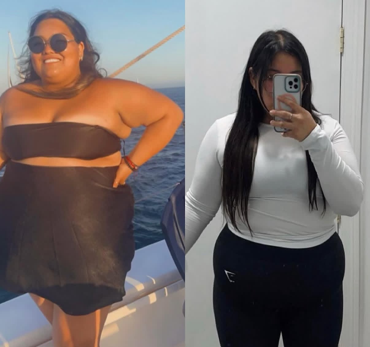Yami before and after losing almost 100 pounds